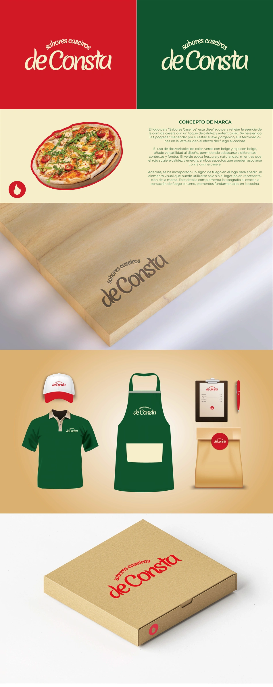 Identidad visual de Sabores Caseiros