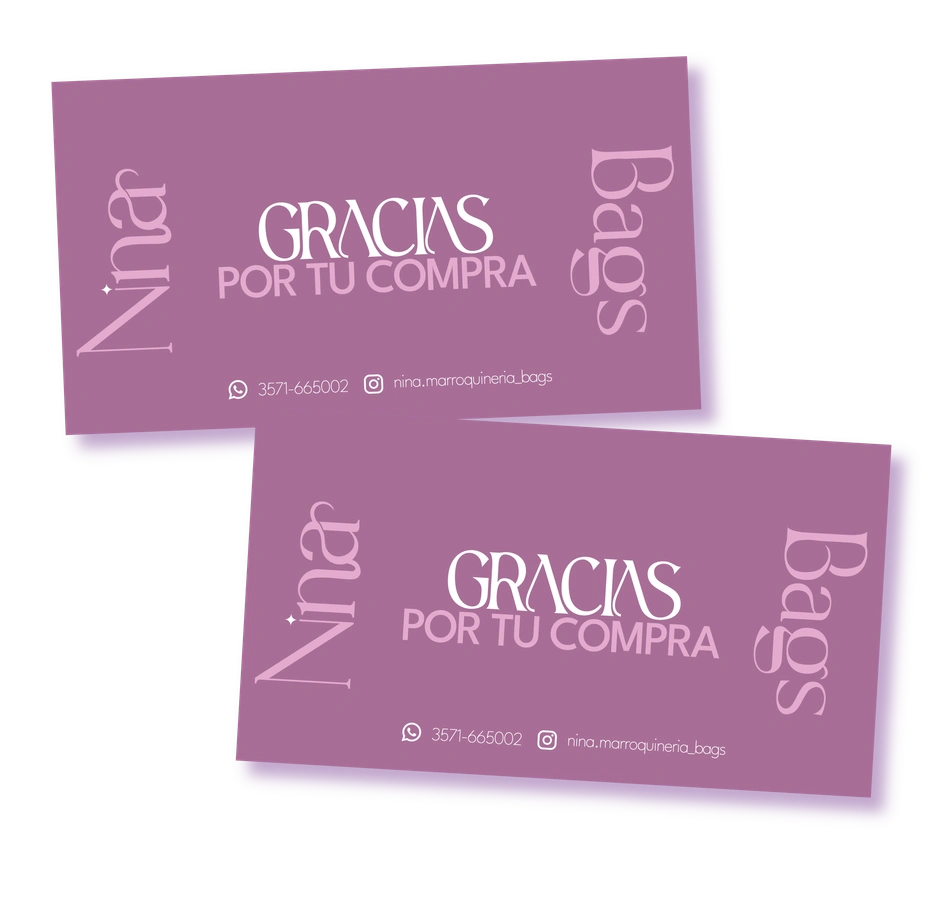 Cartas de presentación para Nina Bags